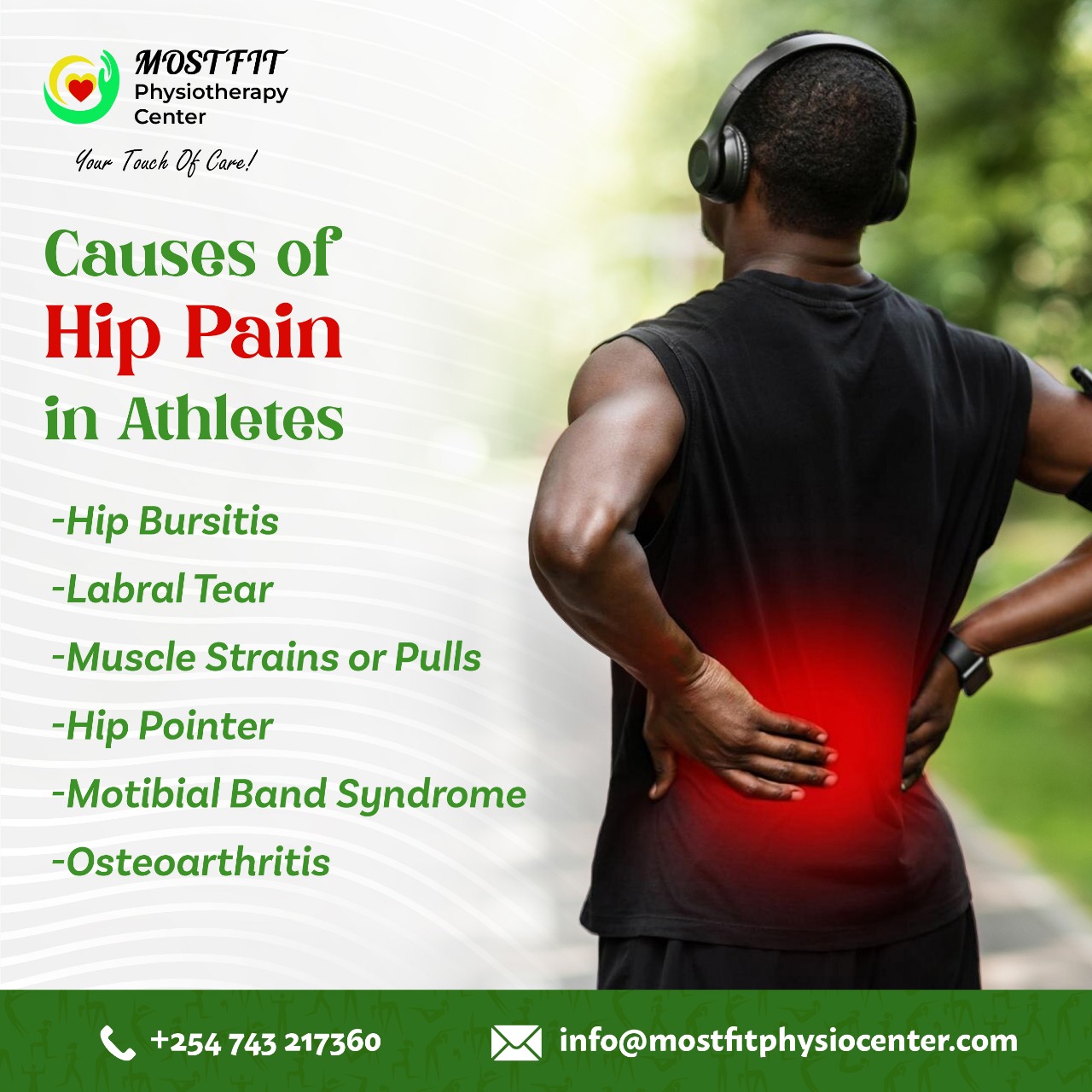 Pain Management and Rehabilitation in Nairobi for chronic pain, back pain, and mobility recovery at Mostfit Physiotherapy Center in Parklands.