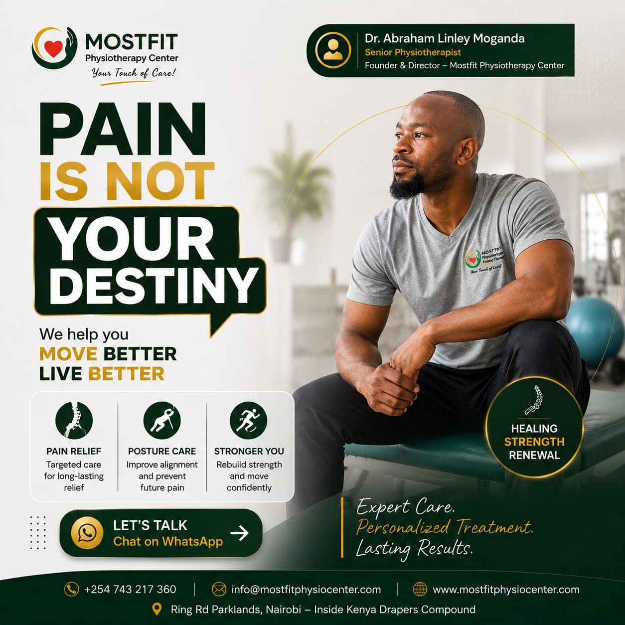 Tailored Pain Relief and Posture Alignment Therapy